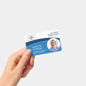 Modern Logo Pasfoto ID Barcode Verpleegster Naam Badge (Handheld)