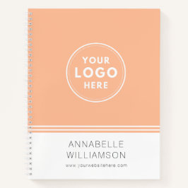 Modern logo perzik zakelijk promotioneel notitiebo notitieboek