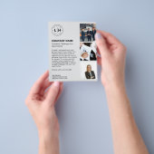Modern Logo Photo Grey Professioneel Bedrijf Flyer (Hand)