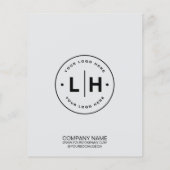 Modern Logo Photo Grey Professioneel Bedrijf Flyer (Achterkant)