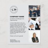 Modern Logo Photo Grey Professioneel Bedrijf Flyer (Voorkant)