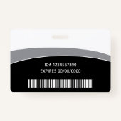 Modern Logo Photo ID Barcode Nurse Name Badge (Achterkant)