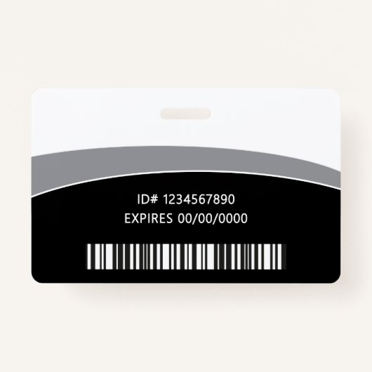 Modern Logo Photo ID Barcode Nurse Name Badge (Achterkant)