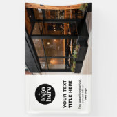 Modern Logo Photo Professional Business Spandoek (Verticaal)