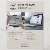 Modern Logo Photo Professional Services Business Flyer (Voorkant)