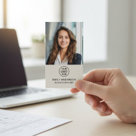 Modern Logo Photo QR Social Media Professional Visitekaartje