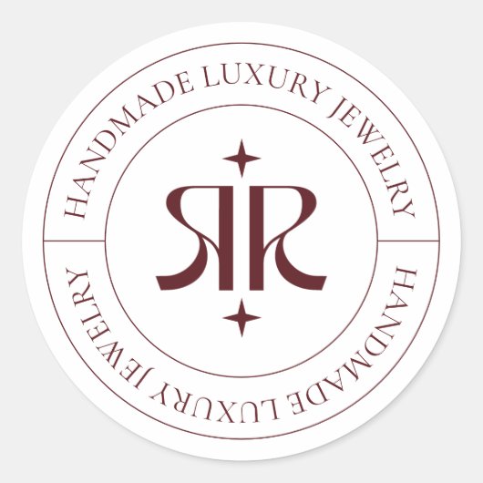 Modern Logo Product Packaging Sticker (Voorkant)