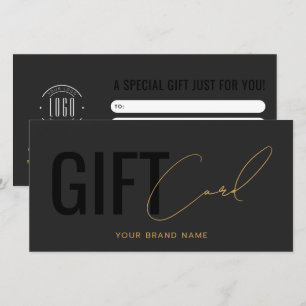 Modern logo professioneel grijs zwart cadeaukaart