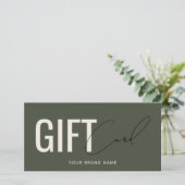 Modern logo professioneel groene cadeaukaart (Staand voorkant)