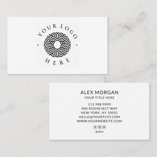 Modern Logo Professioneel  Visitekaartje (Voorkant / Achterkant)