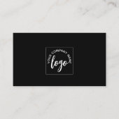 Modern Logo Professioneel Zwart Visitekaartje (Voorkant)