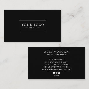 Modern Logo Professioneel Zwart Visitekaartje