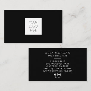 Modern Logo Professioneel Zwart Visitekaartje