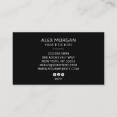 Modern Logo Professioneel Zwart Visitekaartje (Achterkant)