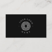 Modern Logo Professioneel Zwart Visitekaartje (Voorkant)