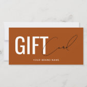 Modern logo professionele terracotta cadeaukaart (Voorkant)