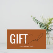 Modern logo professionele terracotta cadeaukaart (Staand voorkant)