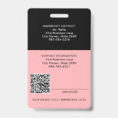 Modern logo, QR-bedrijfsbadge Badge (Achterkant)