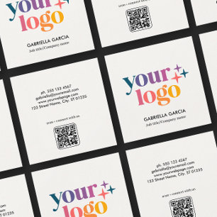 Modern Logo QR Code Basic Visitekaartje
