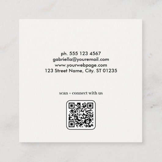 Modern Logo QR Code Basic Visitekaartje (Achterkant)