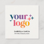 Modern Logo QR Code Basic Visitekaartje (Voorkant)