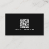 Modern Logo QR Code Bedrijf Medewerker Zwart Visitekaartje (Achterkant)