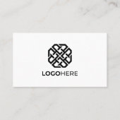 Modern Logo QR Code Eenvoudig Wit Algemeen Visitekaartje (Achterkant)