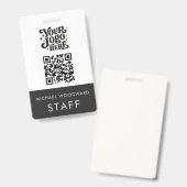 Modern Logo QR-code naamkaart personeel Badge (Voor- en achterkant)