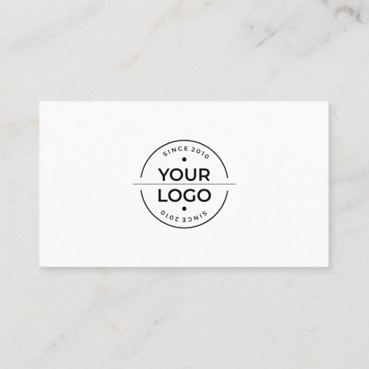 Modern Logo & QR Code Plain Wit Visitekaartje (Achterkant)