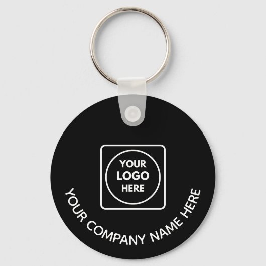 Modern Logo QR Code Promo Black Keychains Sleutelhanger (Voorkant)