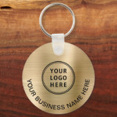Modern Logo QR Code Promotionele Goud Sleutelhanger (Voorkant)
