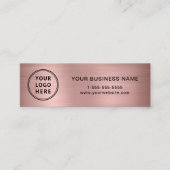 Modern Logo QR Code Roos Gold Mini Visitekaartje (Voorkant)