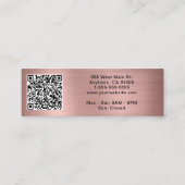 Modern Logo QR Code Roos Gold Mini Visitekaartje (Achterkant)