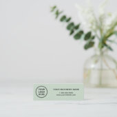 Modern Logo QR Code Salie Groen Mini Visitekaartje (Staand voorkant)