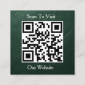 Modern Logo QR Code Scan Website Vierkant Vierkante Visitekaartje (Achterkant)
