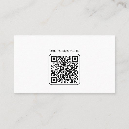 Modern Logo QR Code Wit Visitekaartje (Achterkant)