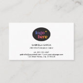 Modern Logo QR Code Wit Visitekaartje (Voorkant)