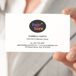 Modern Logo QR Code Wit Visitekaartje