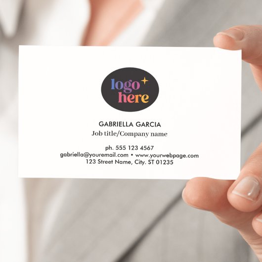 Modern Logo QR Code Wit Visitekaartje