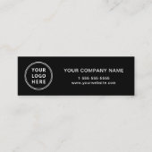 Modern Logo QR Code Zwart Mini Visitekaartje (Voorkant)