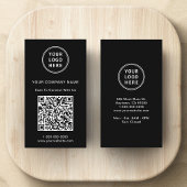 Modern Logo QR Code Zwart Visitekaartje