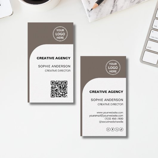Modern Logo QR Creatieve Agency  Visitekaartje