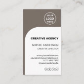 Modern Logo QR Creative Agency Visitekaartje (Achterkant)