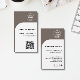 Modern Logo QR Creative Agency  Visitekaartje