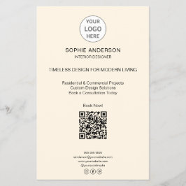 Modern Logo QR Minimaal Professioneel Bedrijf Flyer