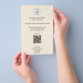 Modern Logo QR Minimaal Professioneel Bedrijf Flyer (Hand)