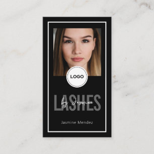 Modern Logo QR Review Zwart Wit Lash Artiest Visitekaartje