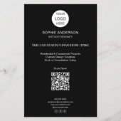 Modern Logo QR Zwart Professioneel Bedrijf Flyer (Voorkant)