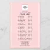 Modern Logo Roze Sfeer Schoonheid Prijs Service Li Flyer (Voorkant)