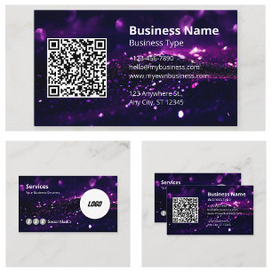 Modern Logo Scanbare QR-code Website Social Media Visitekaartje